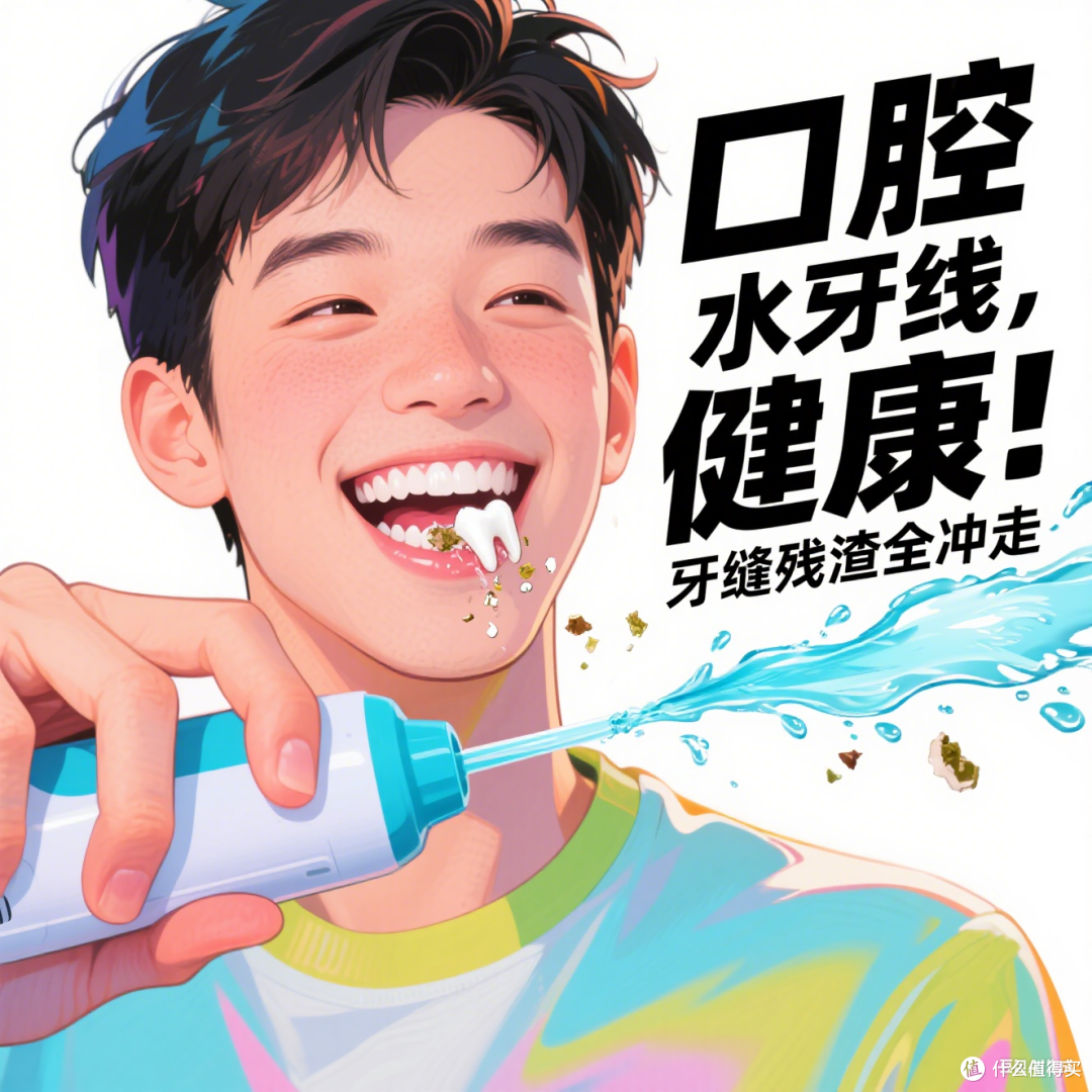 口腔健康!水牙线,牙缝残渣全冲走