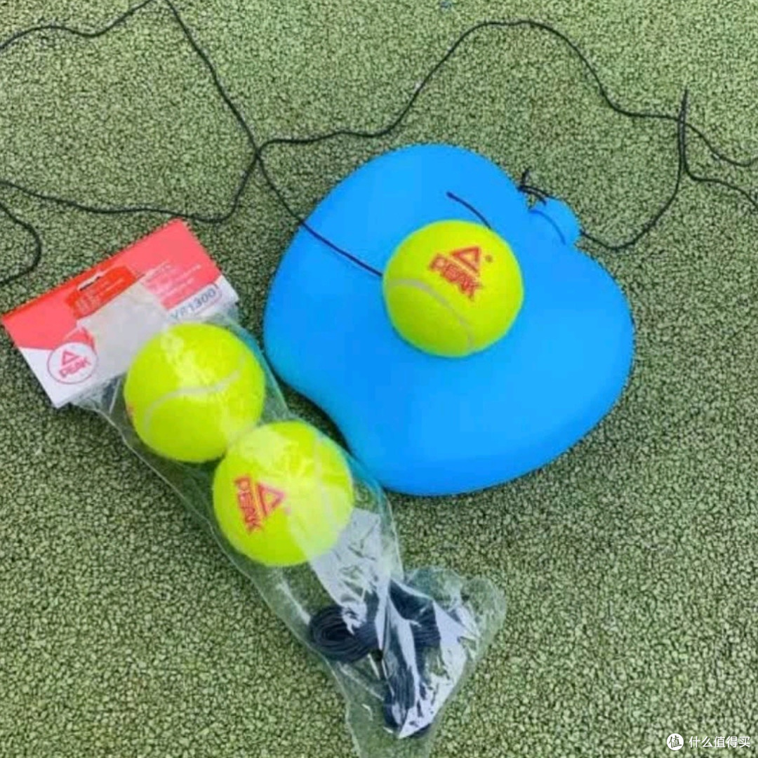 匹克网球拍男女初学者专业碳素复合单只网球带绳回弹训练器套装