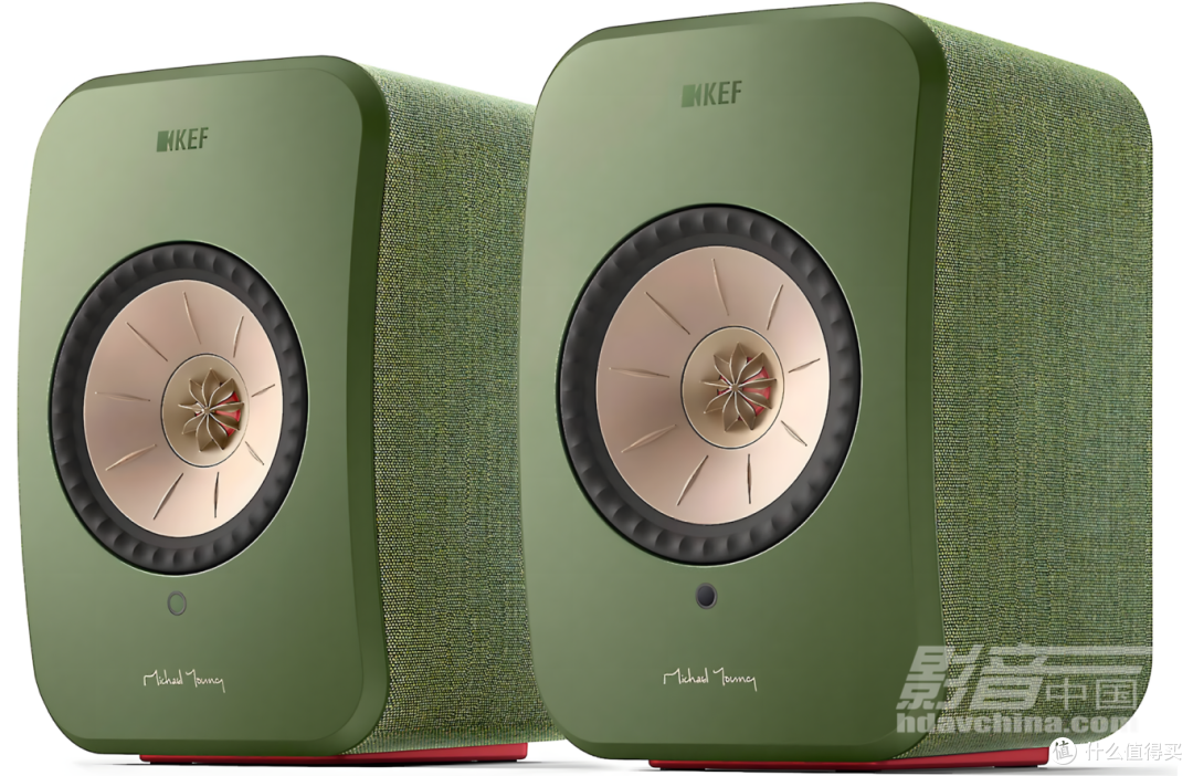 KEF LSX II的橄榄绿配色