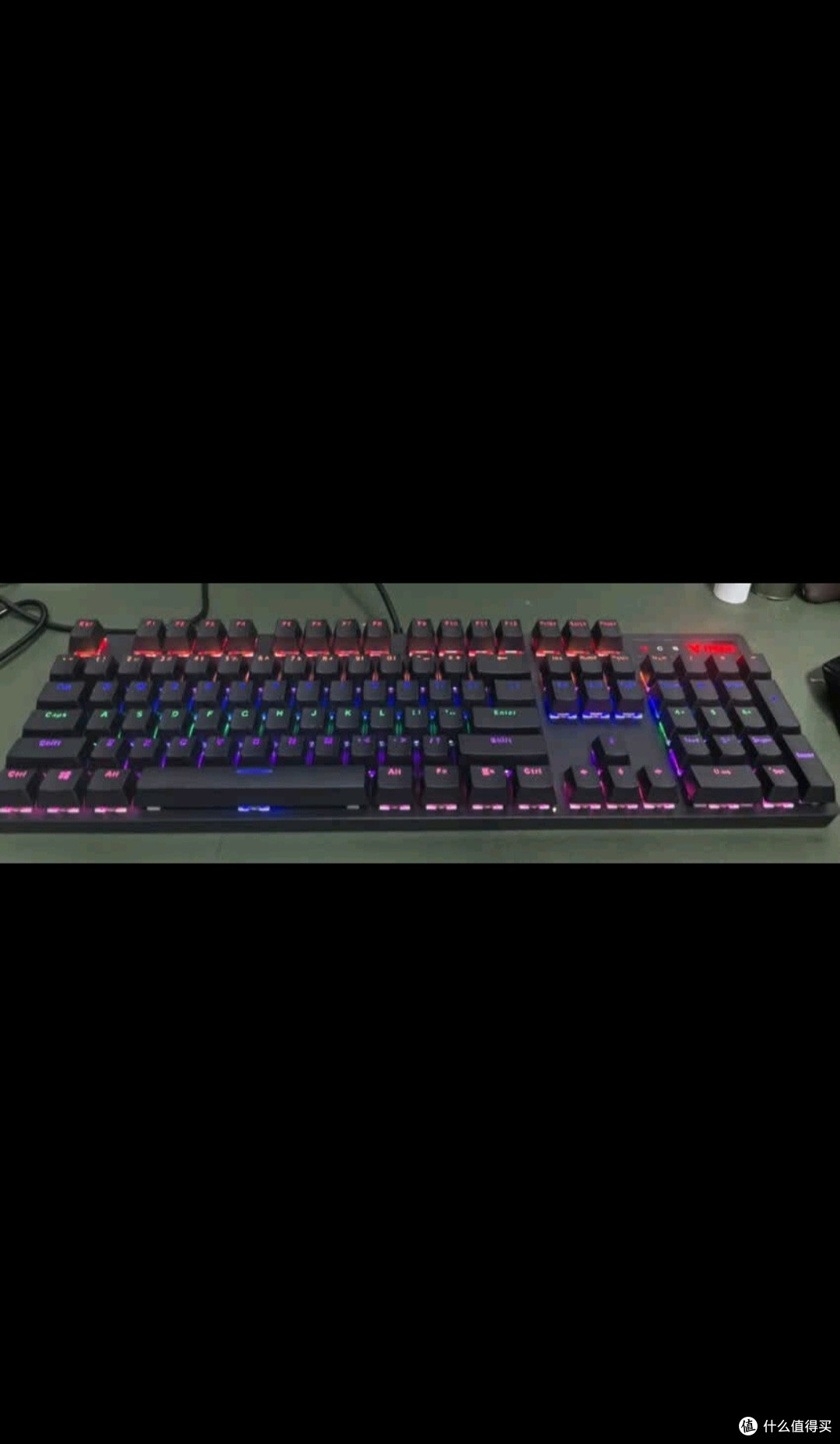 雷柏（Rapoo） V500PRO 有线背光机械键盘 104键全尺寸游戏电竞笔