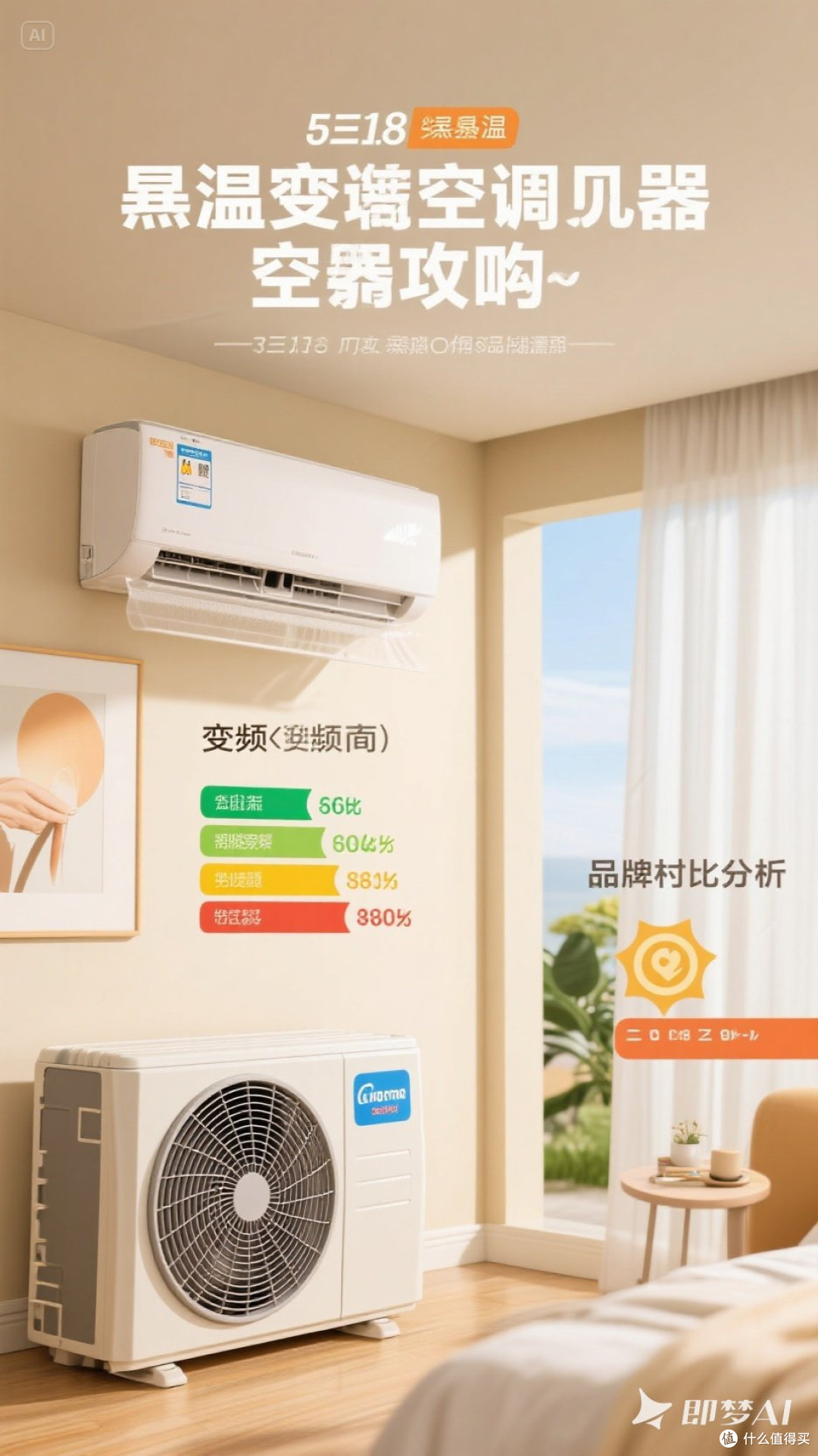高温下空调选购全攻略:变频与定频的区别,能效比的选择
