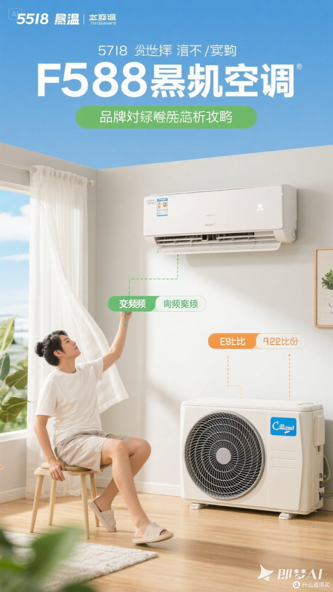 高温下空调选购全攻略:变频与定频的区别,能效比的选择