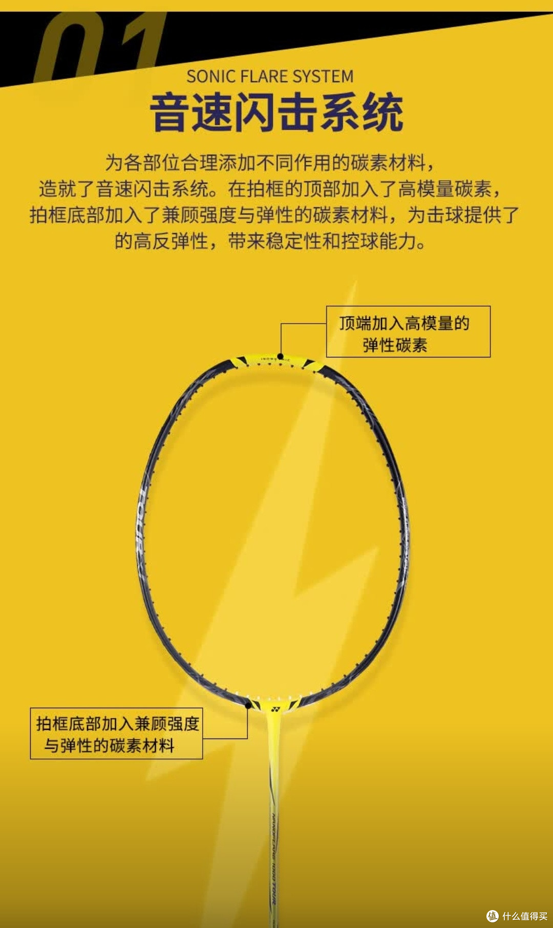 YONEX疾光NF1000TOUR闪电黄3U:速度型球友的进攻利器】
