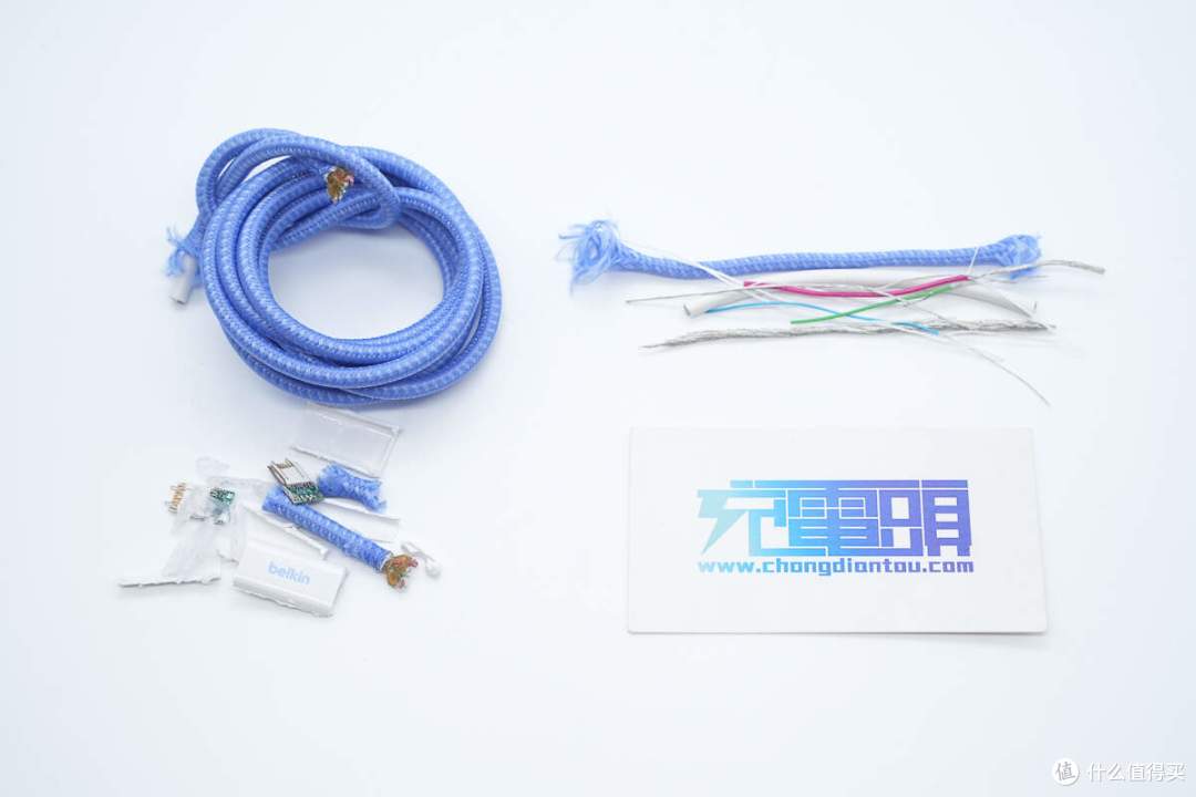 五种配色可选，耐用亦好看，贝尔金240W编织数据线拆解