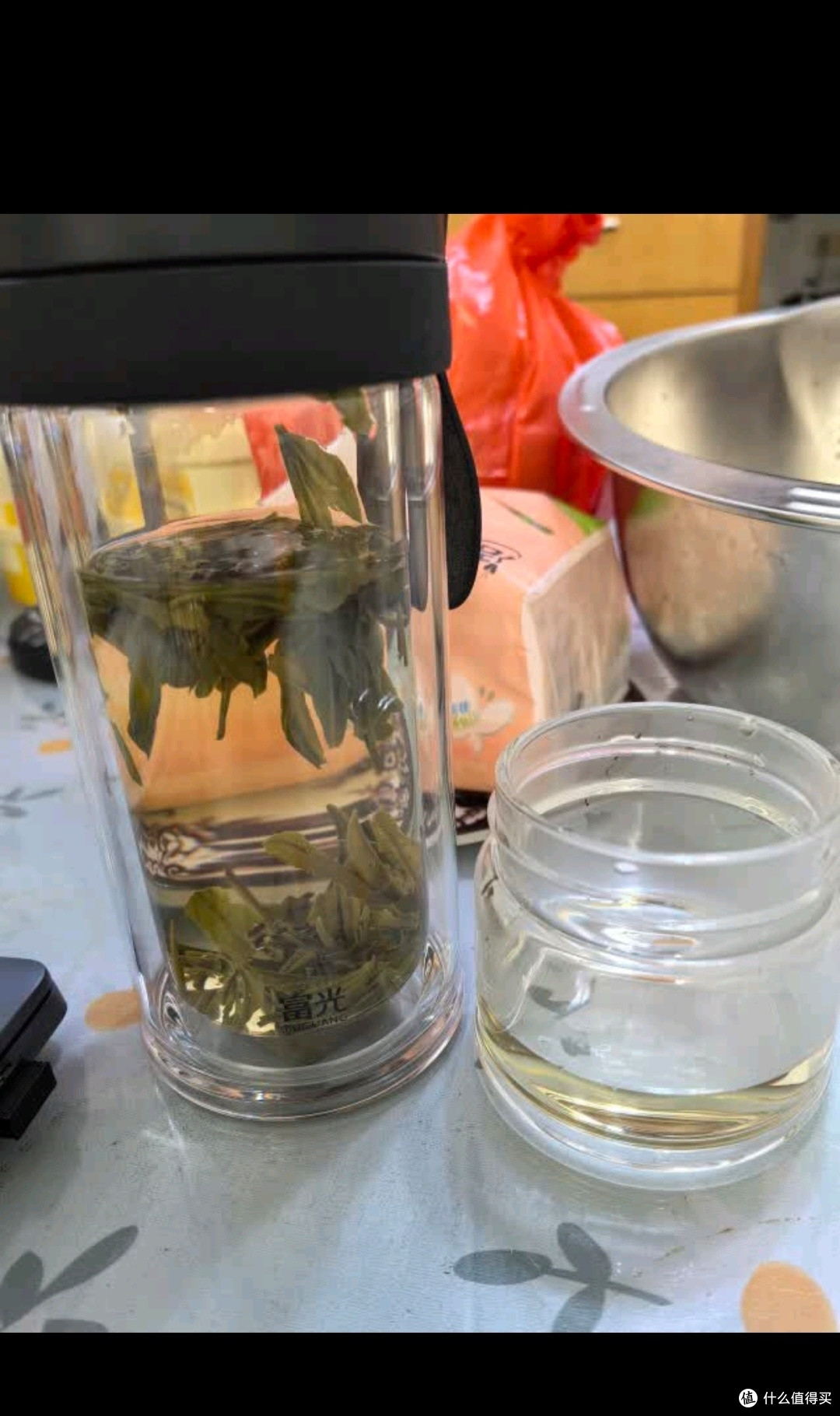 富光玻璃杯茶水分离杯