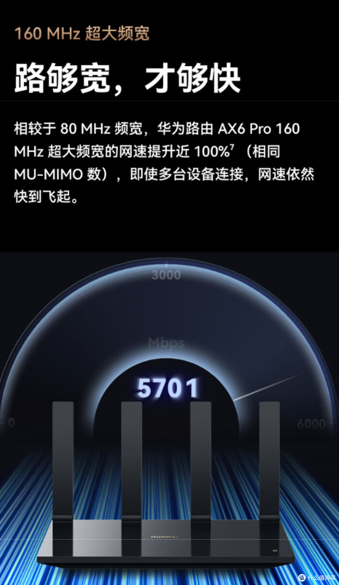 华为AX6 Pro（WS8700）：网速快到飞起，信号满格不是梦！_路由器_什么值得买