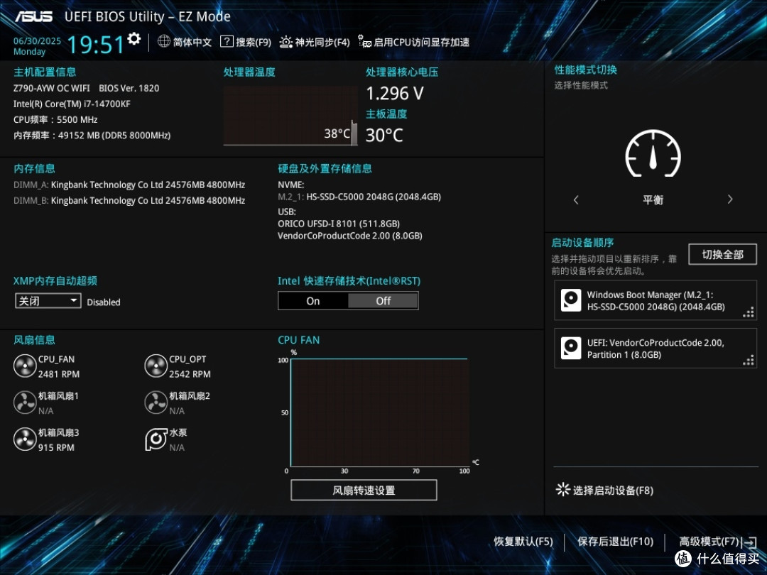 Intel IPO优化体验，分享14700KF+华硕Z790 AYW纯3i平台整机搭配