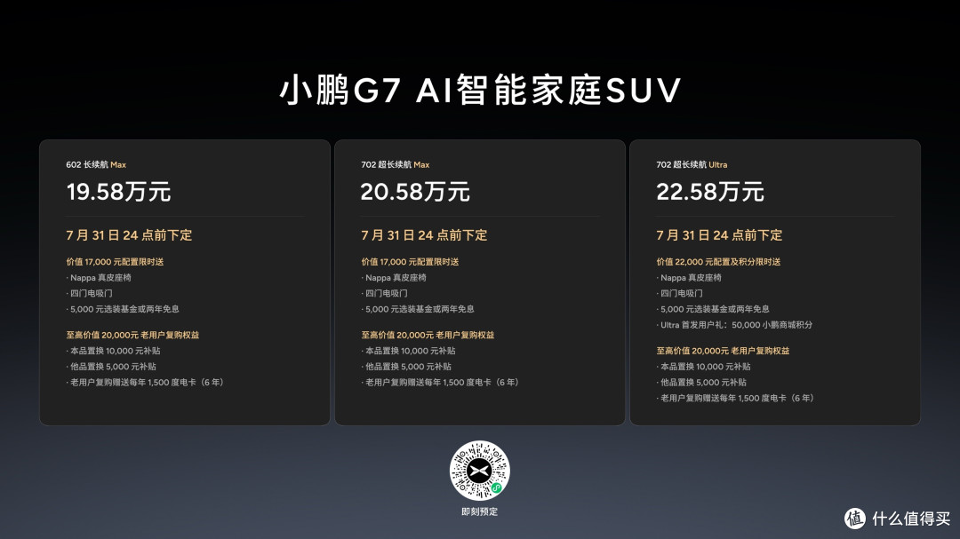 《全球首款L3级算力AI汽车小鹏G7正式上市,19.58万元起售》