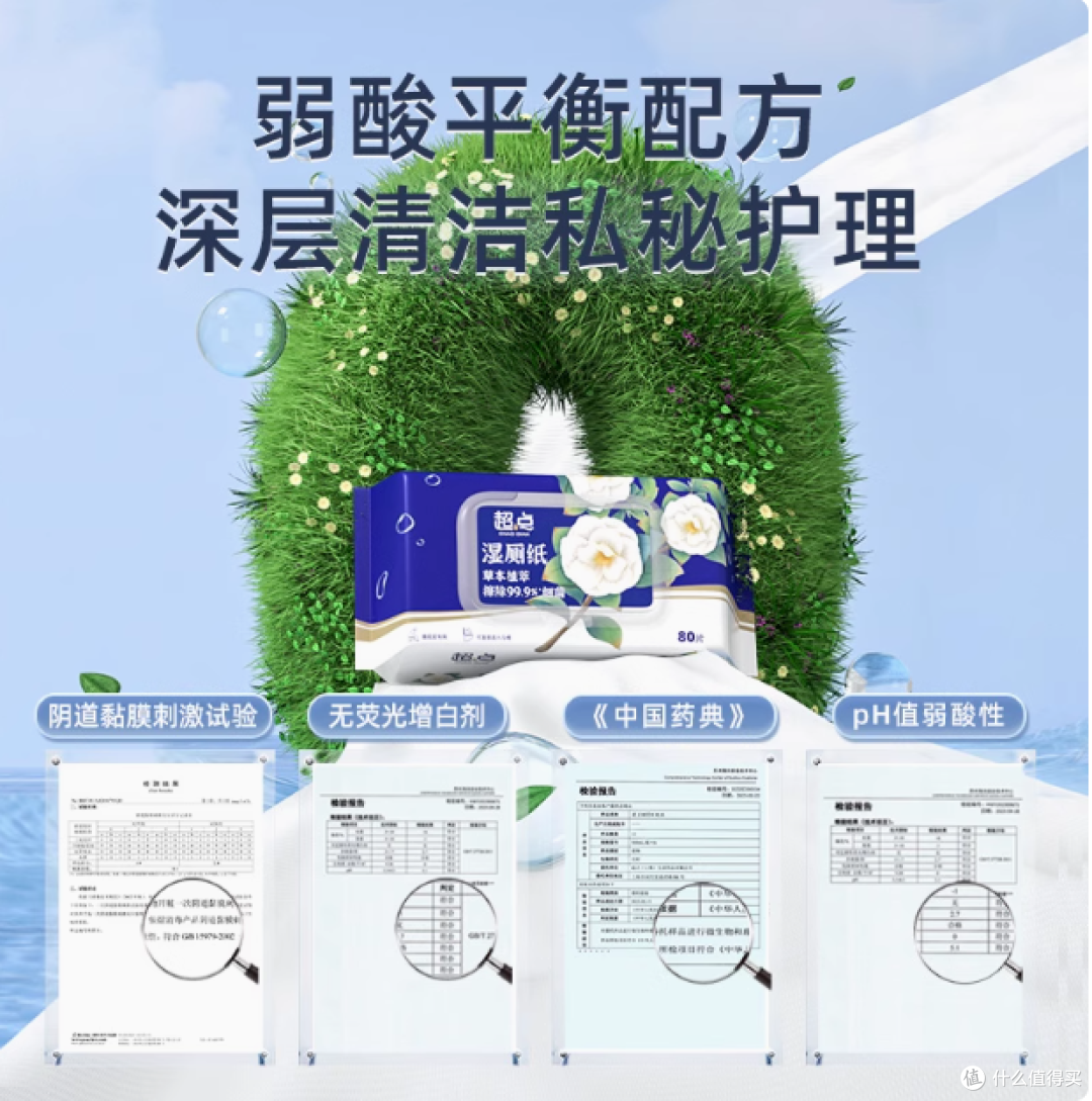 超点山茶花植萃呵护男女专用加厚湿厕纸:如厕清洁新体验