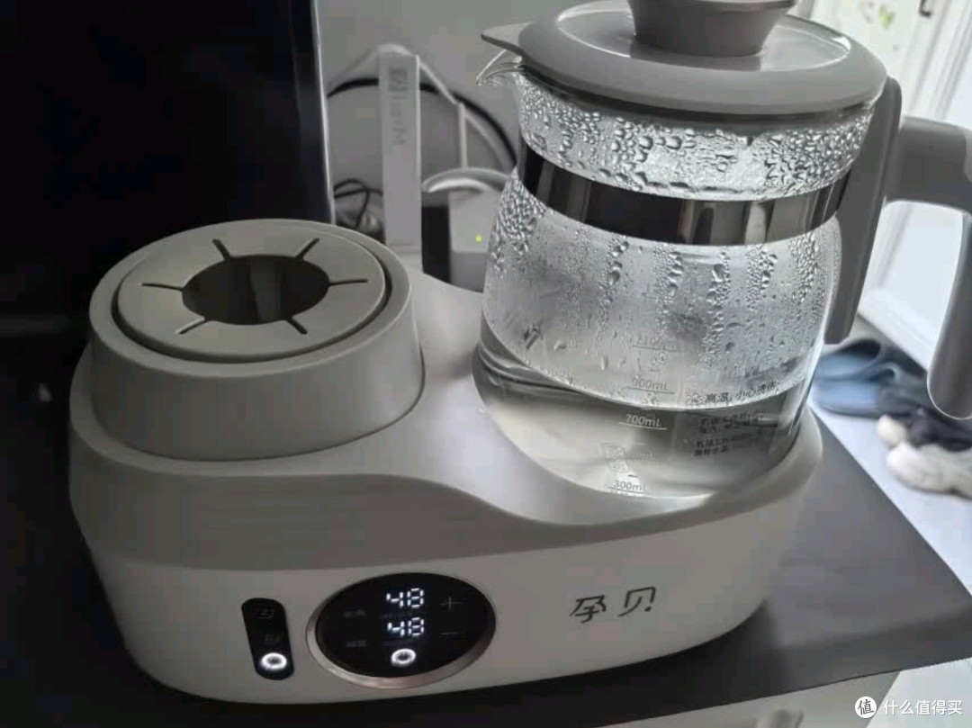 孕贝电动摇奶器+暖奶器二合一恒温水壶:婴儿喂养新神器