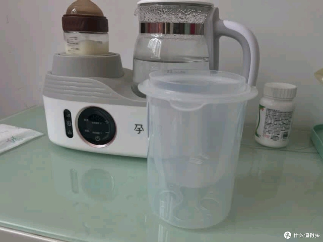 孕贝电动摇奶器+暖奶器二合一恒温水壶:婴儿喂养新神器