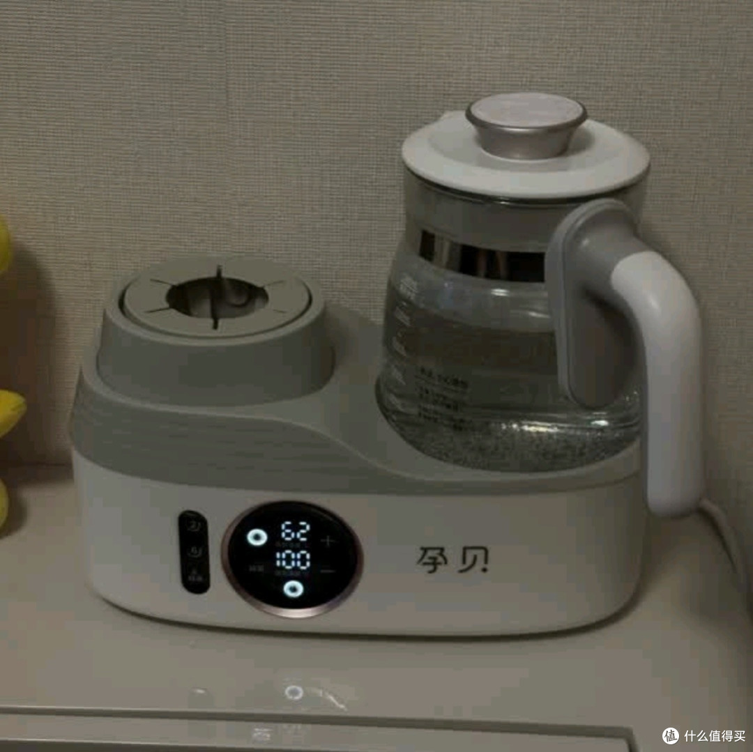 孕贝电动摇奶器+暖奶器二合一恒温水壶:婴儿喂养新神器