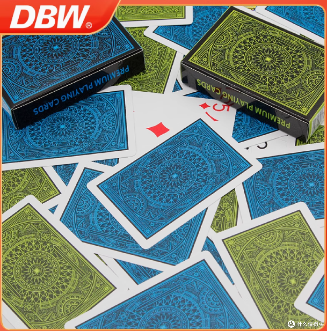 万全旗舰店塑料PVC扑克牌:绿魔蓝魅,棋牌室的璀璨之选
