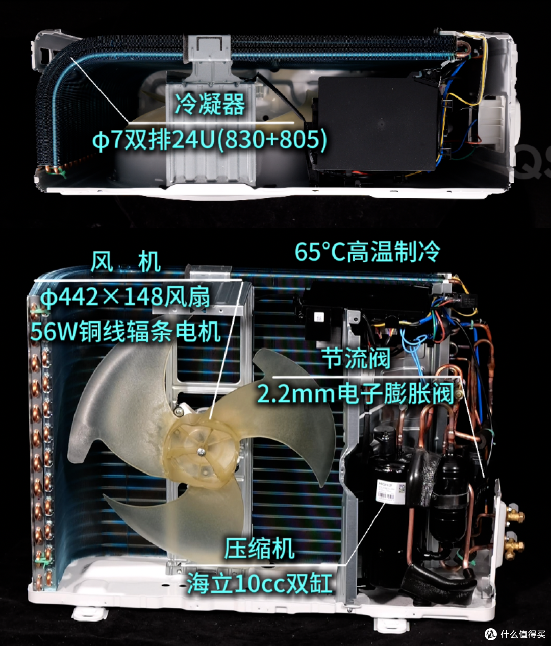 小米健康风Pro 1.5匹空调拆机 物理双层柔风 全能水桶机