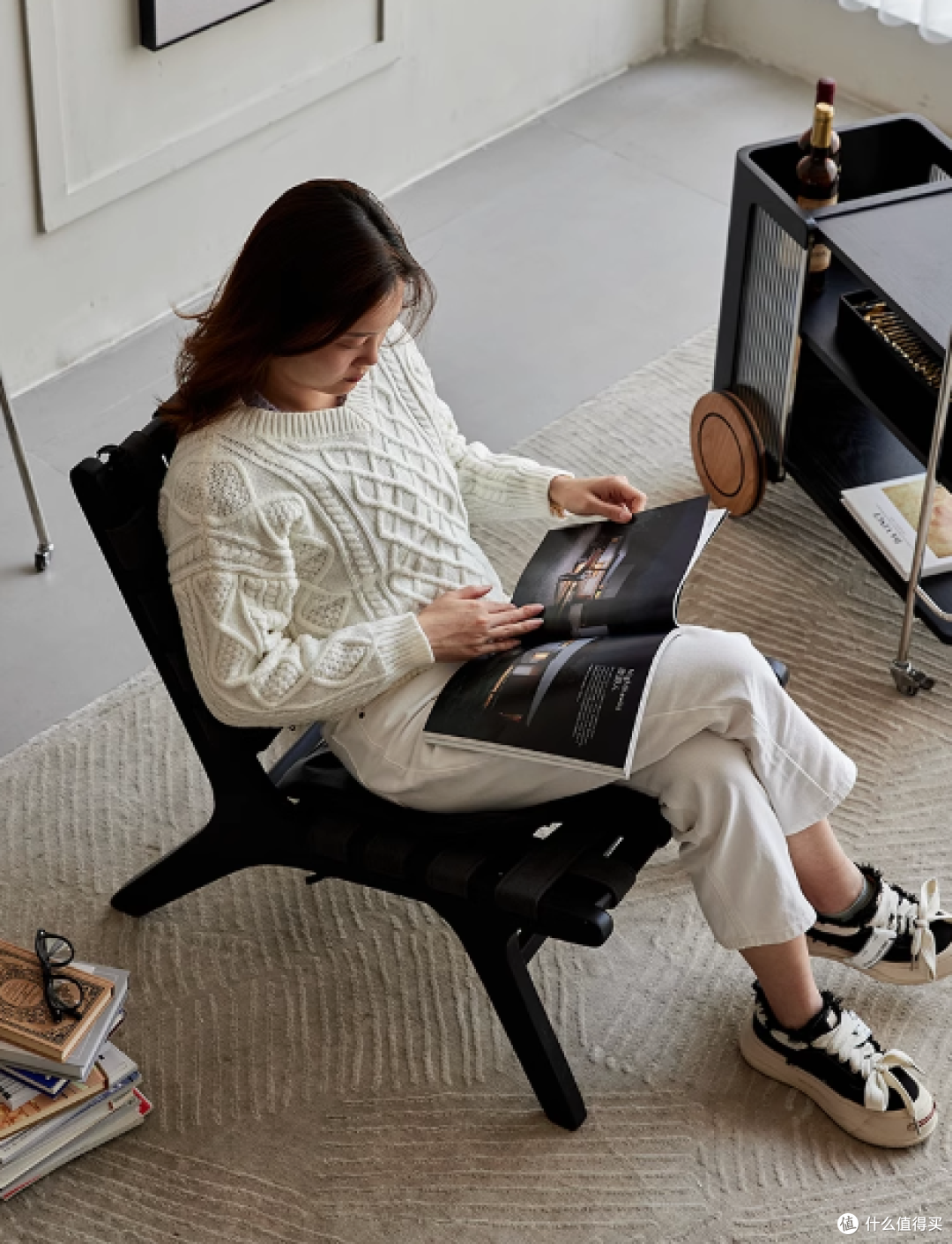 evitahome 复古实木真皮马鞍椅：邂逅时光雅韵，畅享品质生活