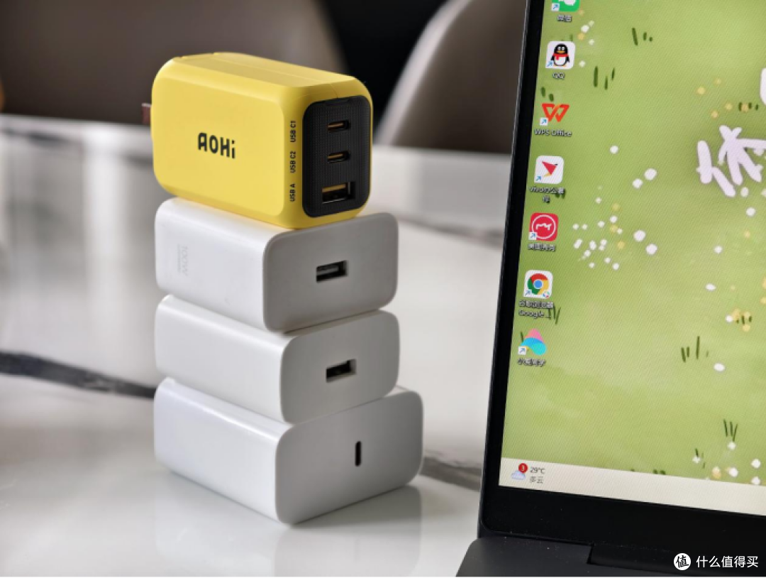 双C口都是真65W,用过就回不去了,奥海氮化镓充电器
