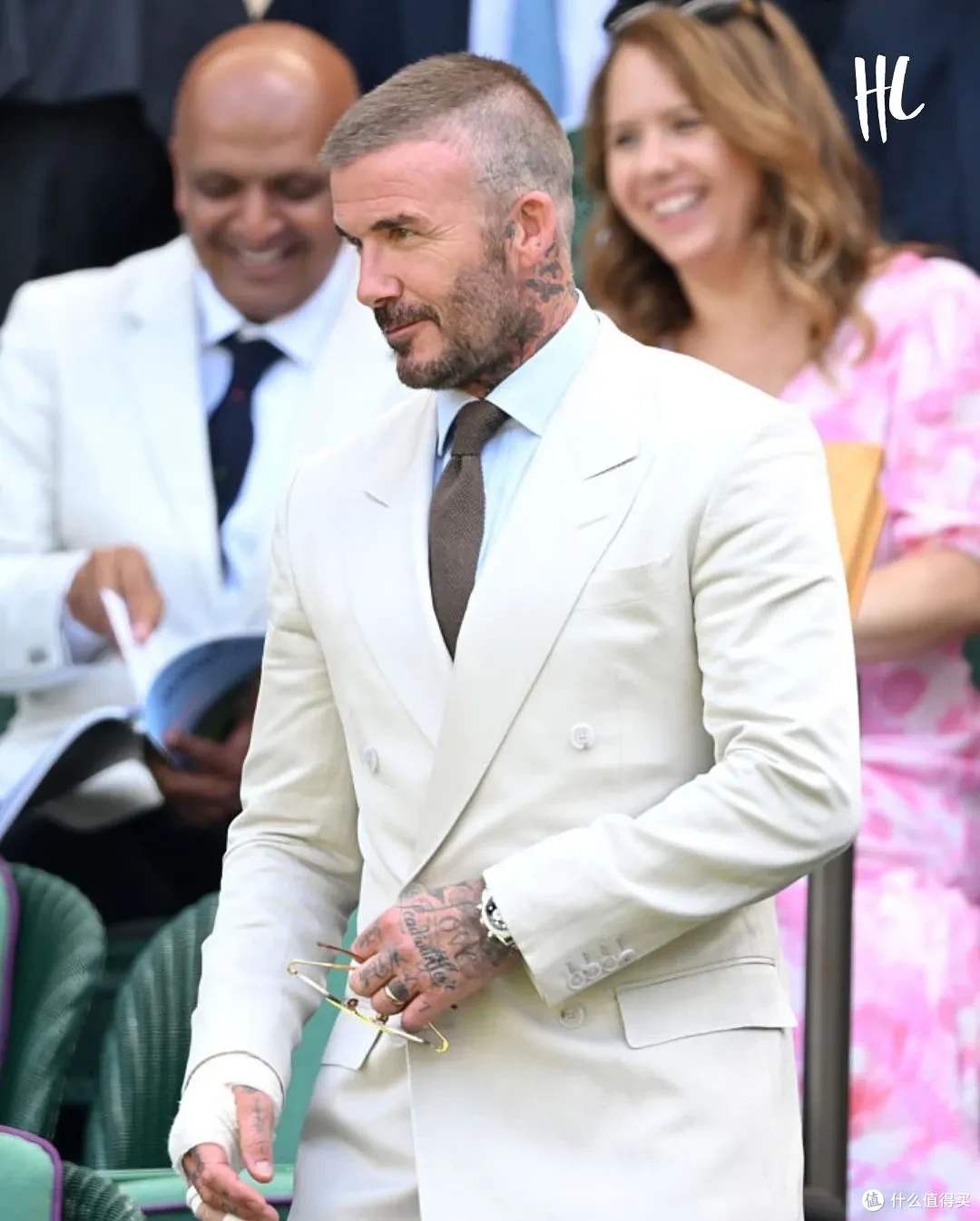 前两天去看温网比赛的David Beckham