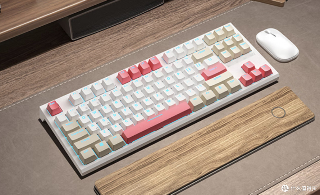 百元级机械键盘,RK R87红键帽 + RGB 双侧灯!