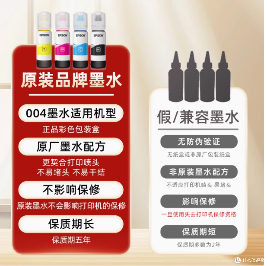 小白智慧打印旗舰店:爱普生EPSON 004 墨水,打印品质的卓越之选