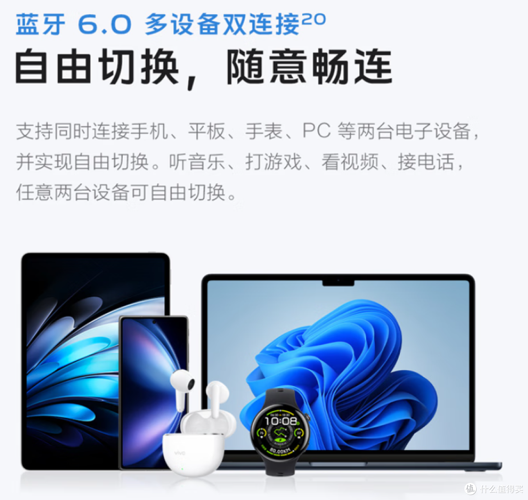 vivo TWS Air3 Pro 长续航版：半入耳式降噪新标杆，国补194元