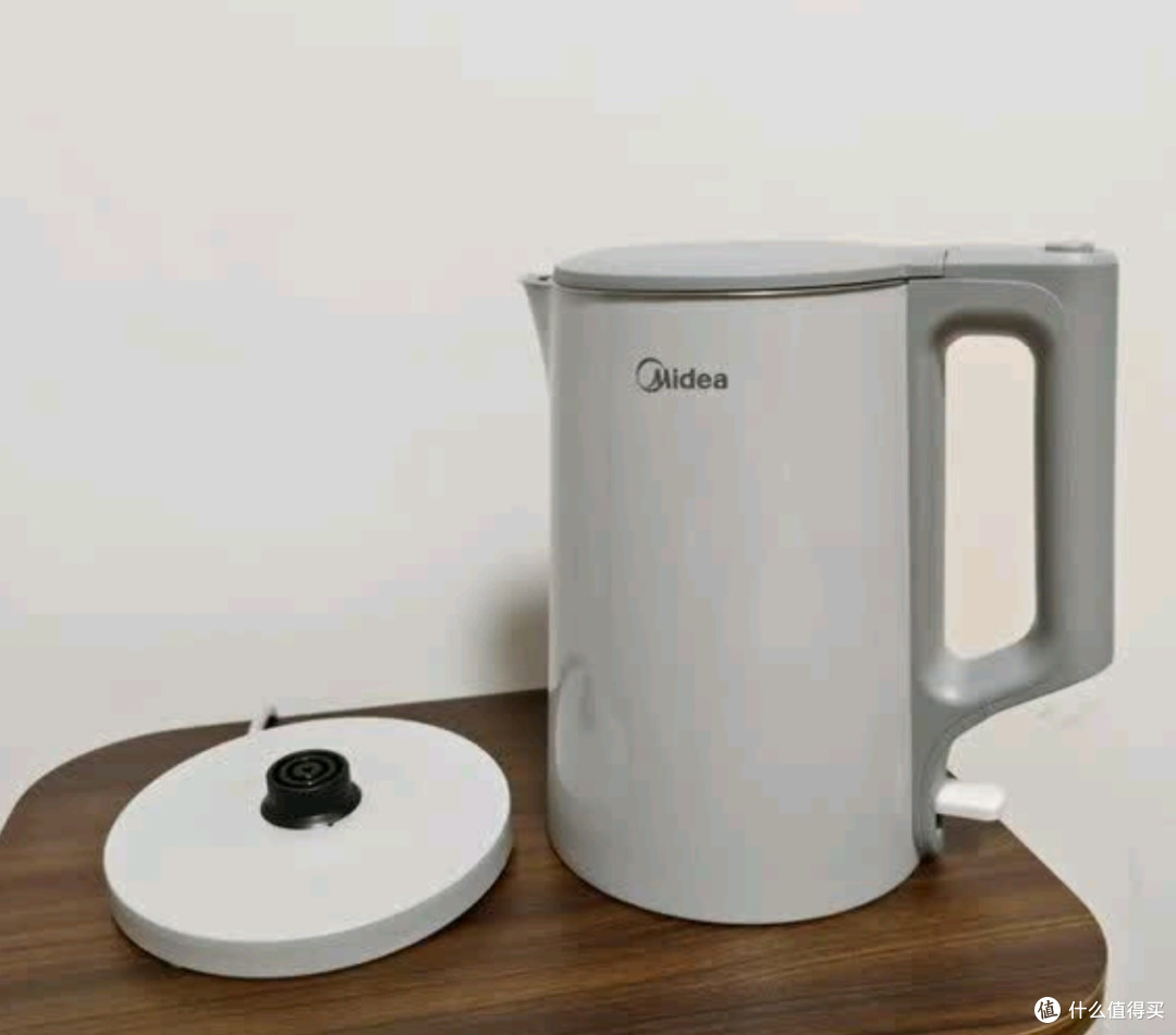 美的(Midea)电热水壶煮水壶家用烧水壶 0涂层食品级304不锈钢