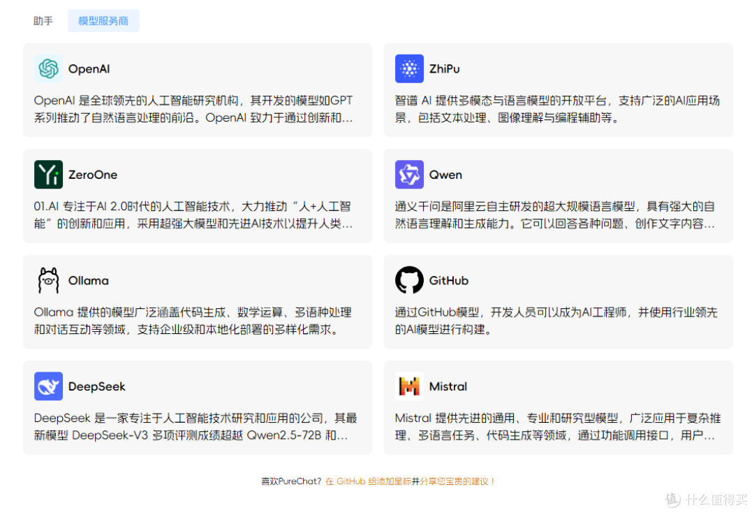模型提供商