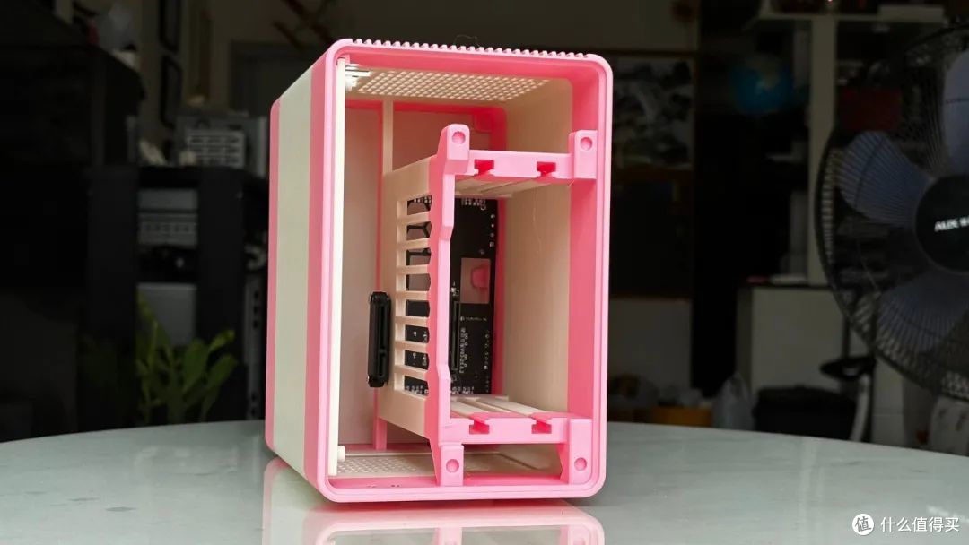 猛男粉双盘位NAS机箱,3D打印NAS云塔2i