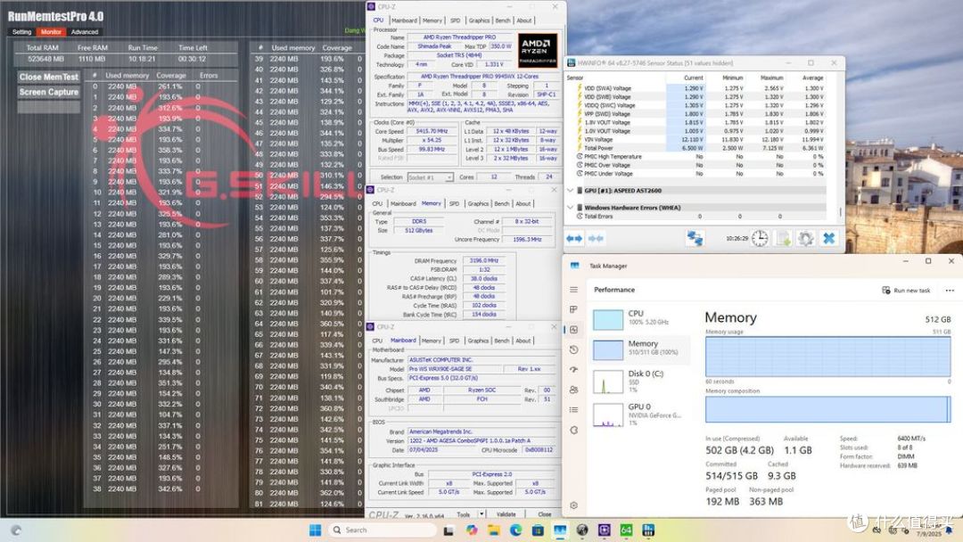 芝奇推T5 Neo DDR5-6400 512GB(64GBx8)超频内存套装