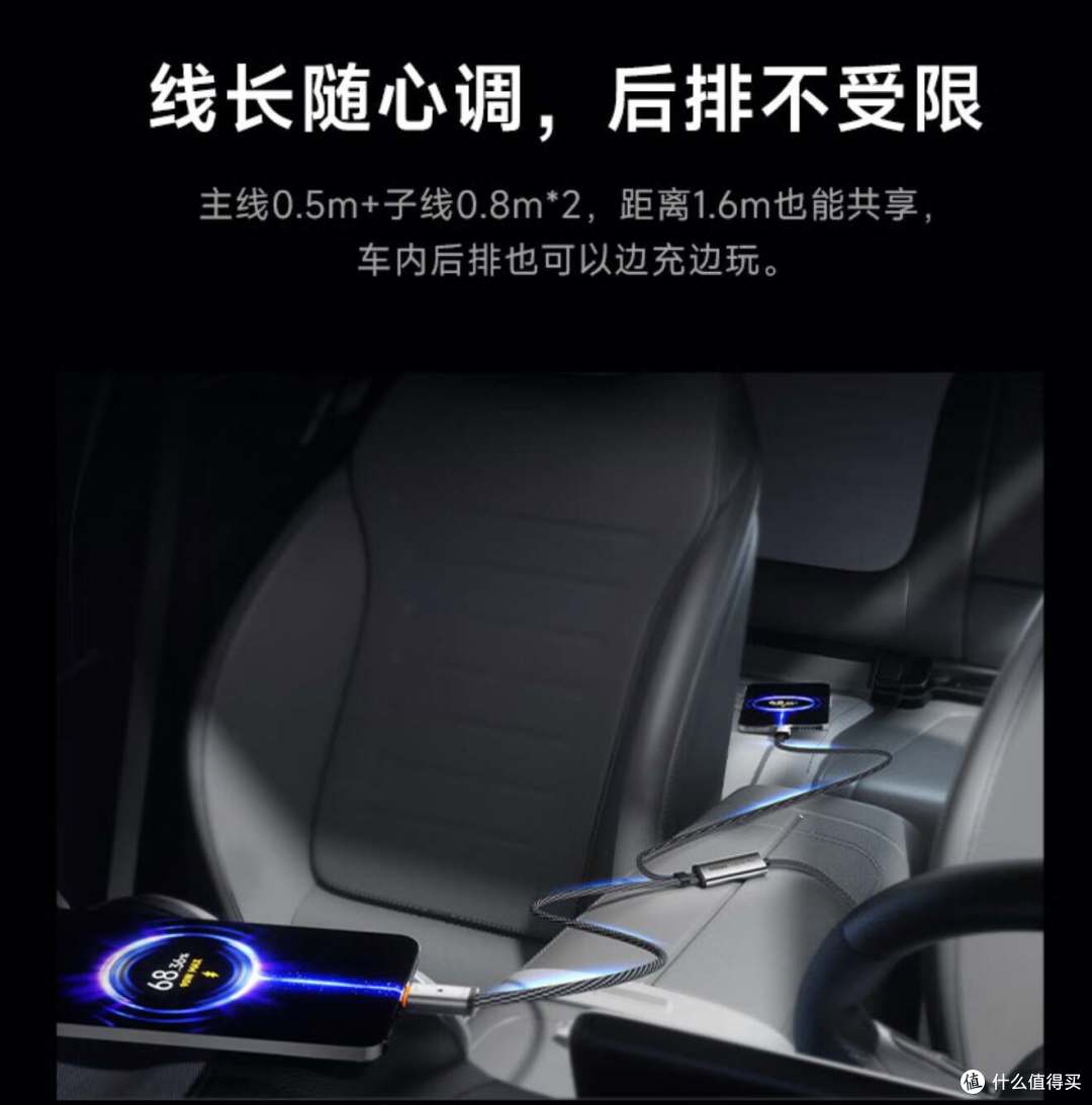 米物一拖二超级充电线:100W“协议全能王”重塑充电体验