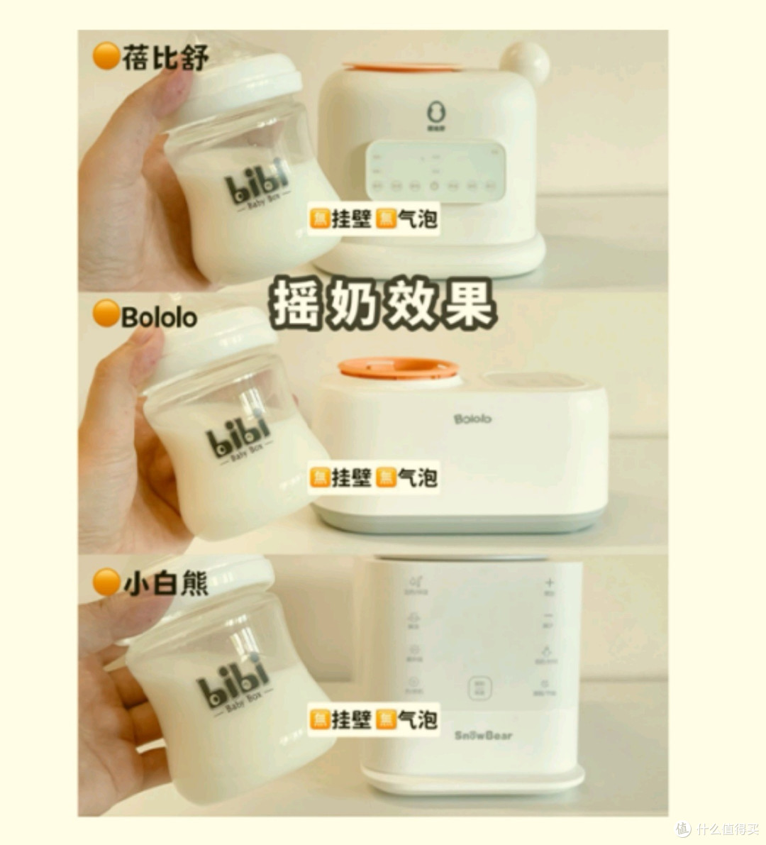 三款热门摇奶器波咯咯、小白熊、蓓比舒大测评~