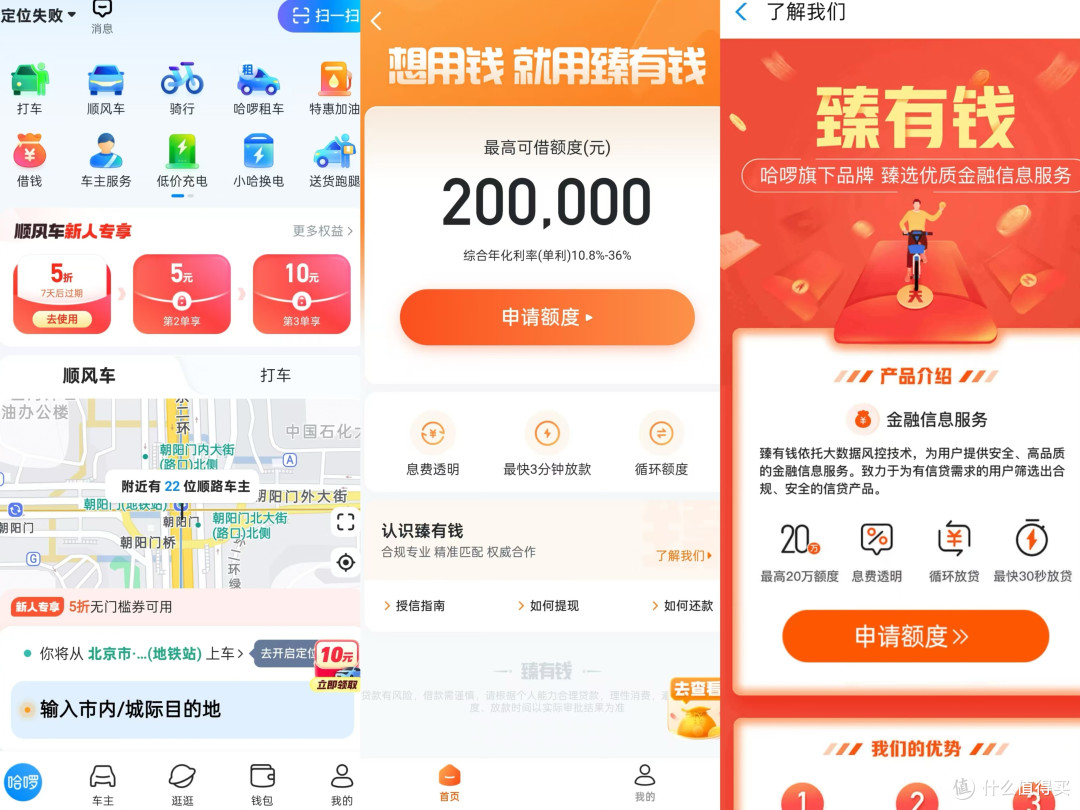 从出行到放贷，哈啰“臻有钱”页面跳转随意，个别平台无限循环