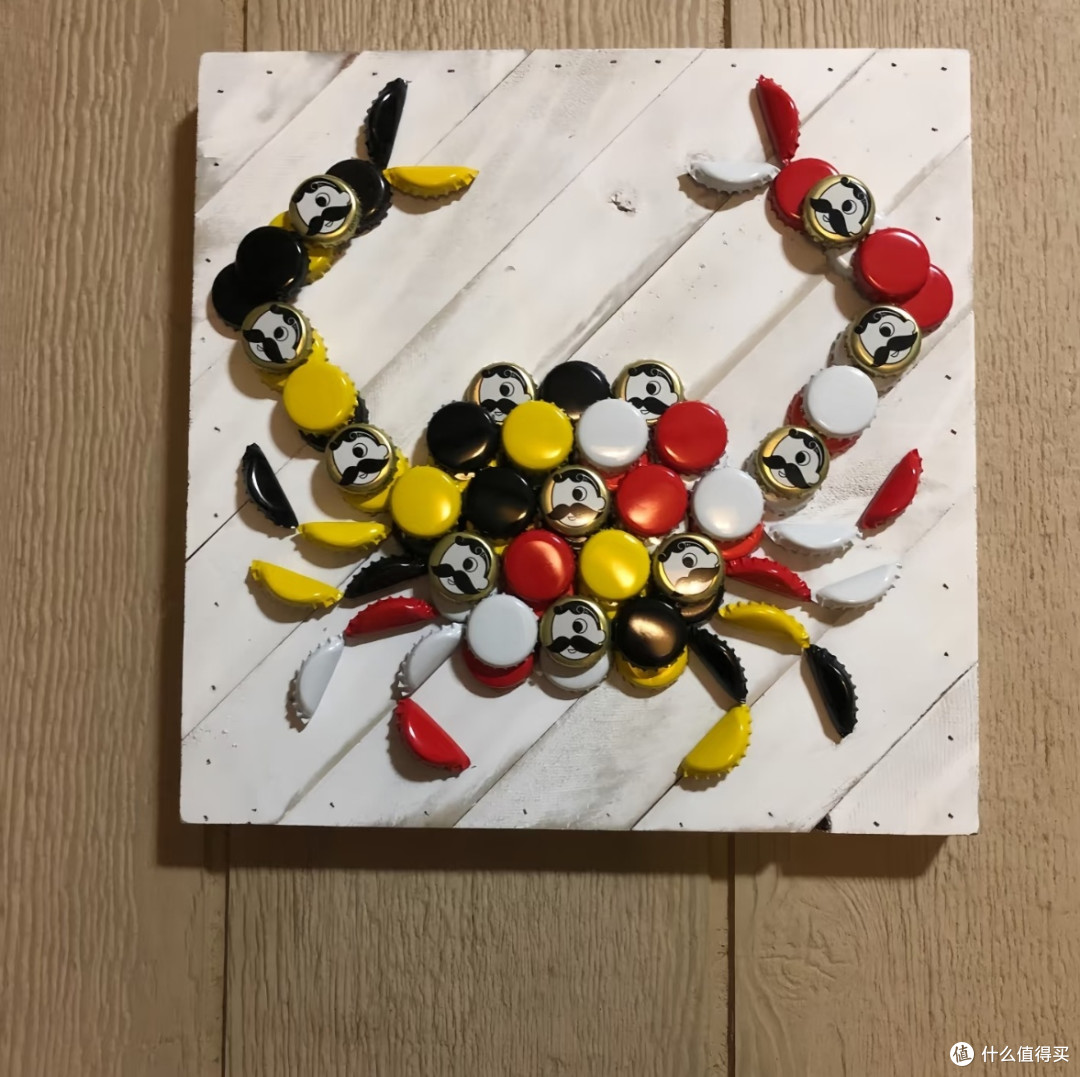 啤酒瓶盖变身创意装饰画