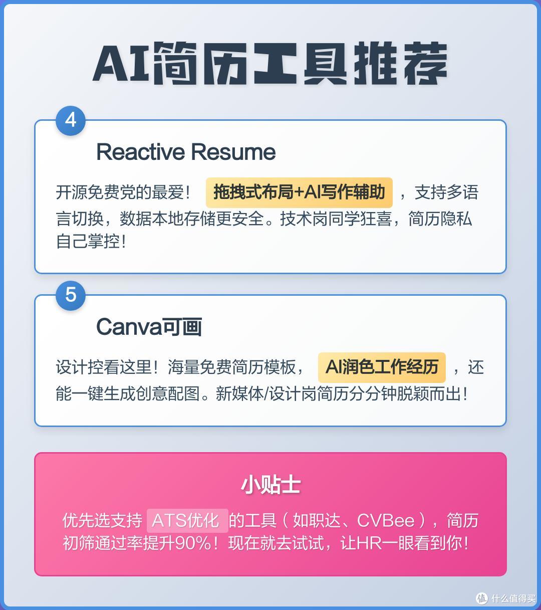免费AI简历制作平台推荐！
