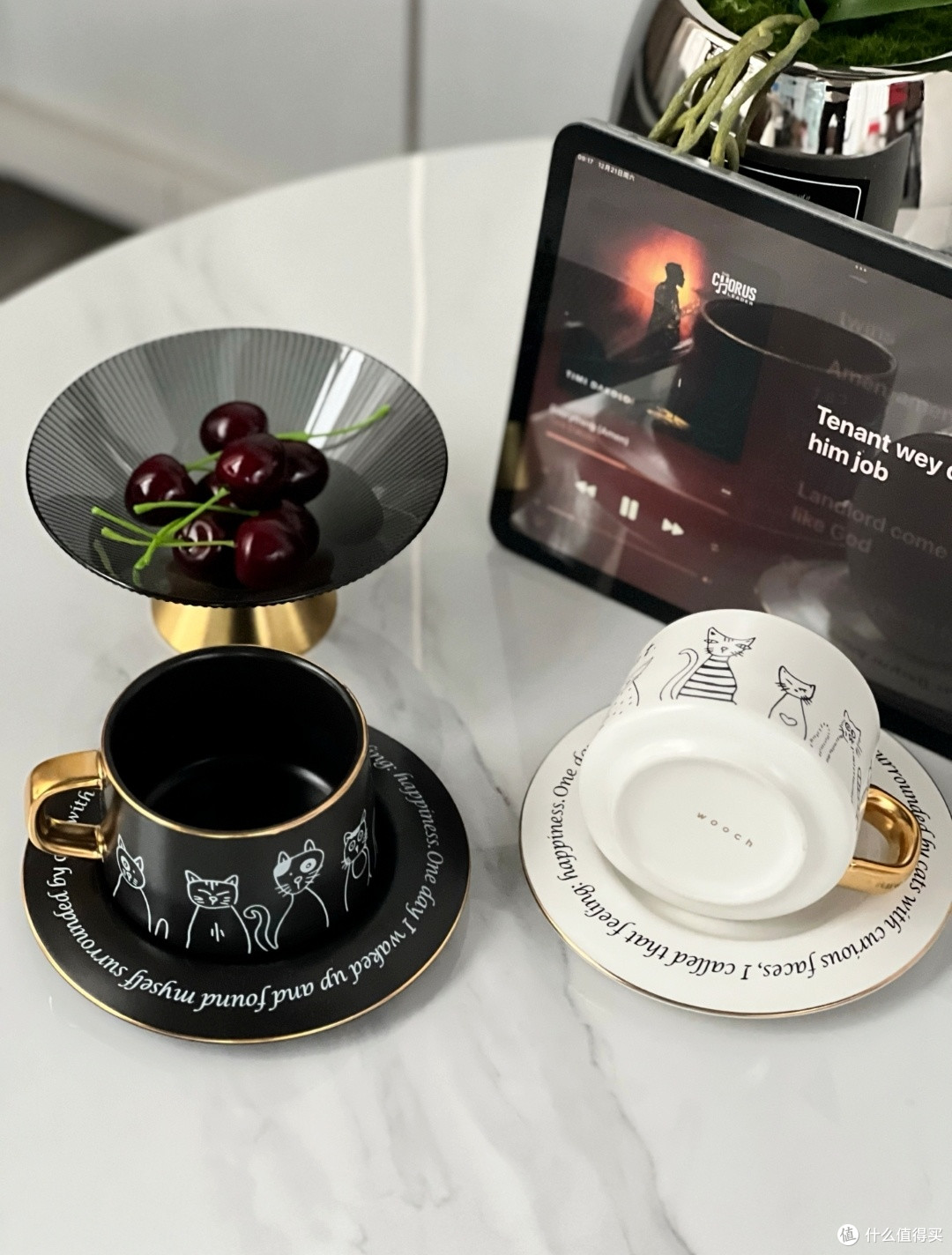 物取“好奇的猫”咖啡杯碟礼盒装:高颜值下午茶之选,送礼佳品!