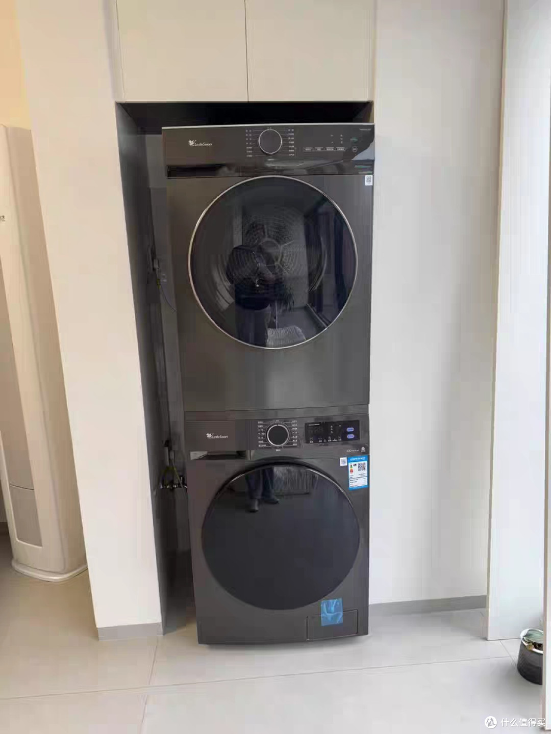 天鹅洗烘套装10KG家用滚筒洗衣机热泵烘干机098pro+02