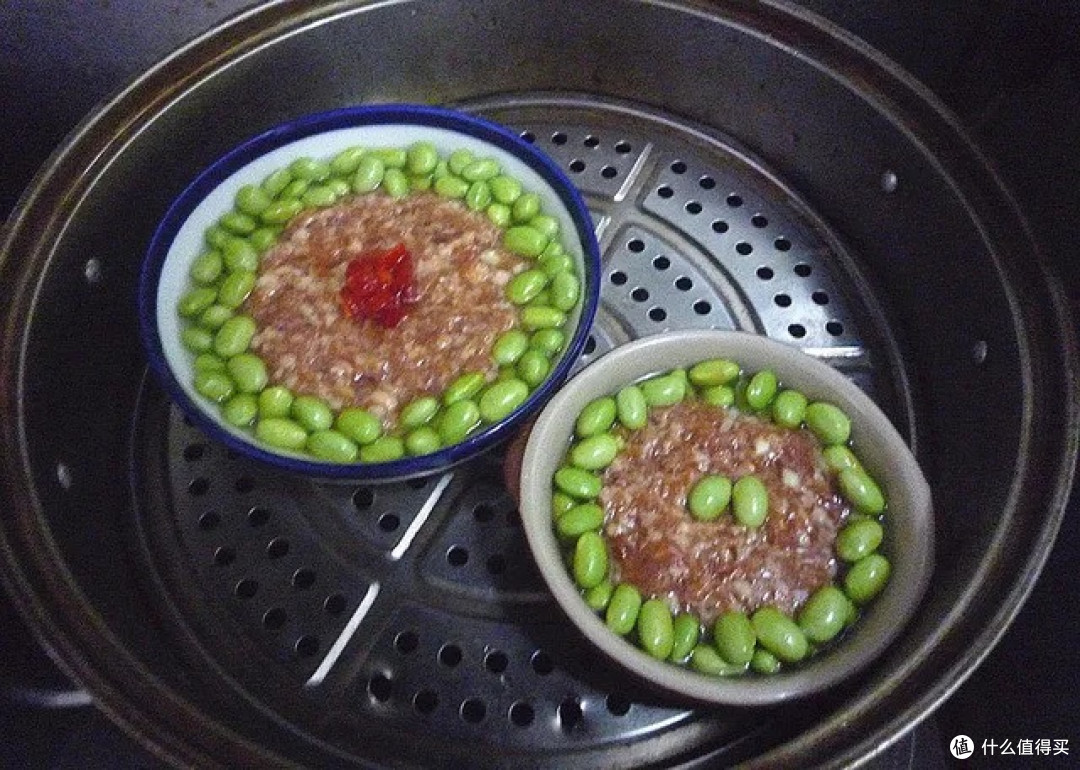 厨房DIY,轻松做美味,毛豆蒸肉饼
