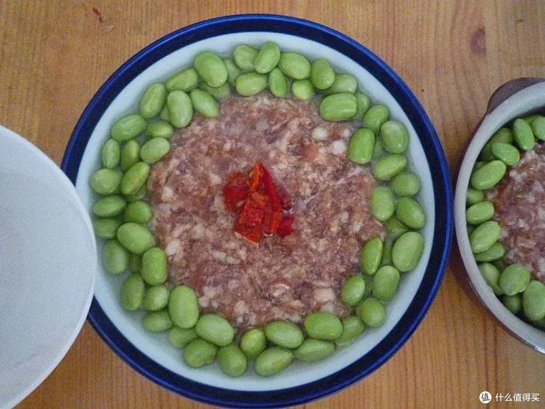 厨房DIY,轻松做美味,毛豆蒸肉饼