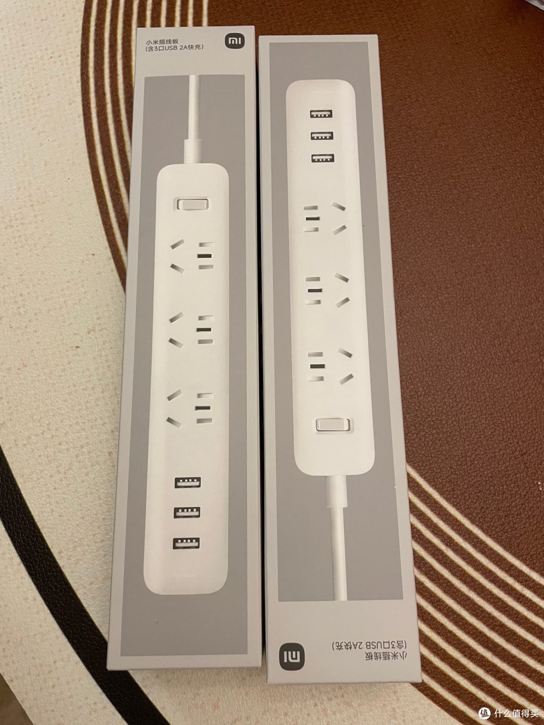小米插线板,自带3口USB 2A快充