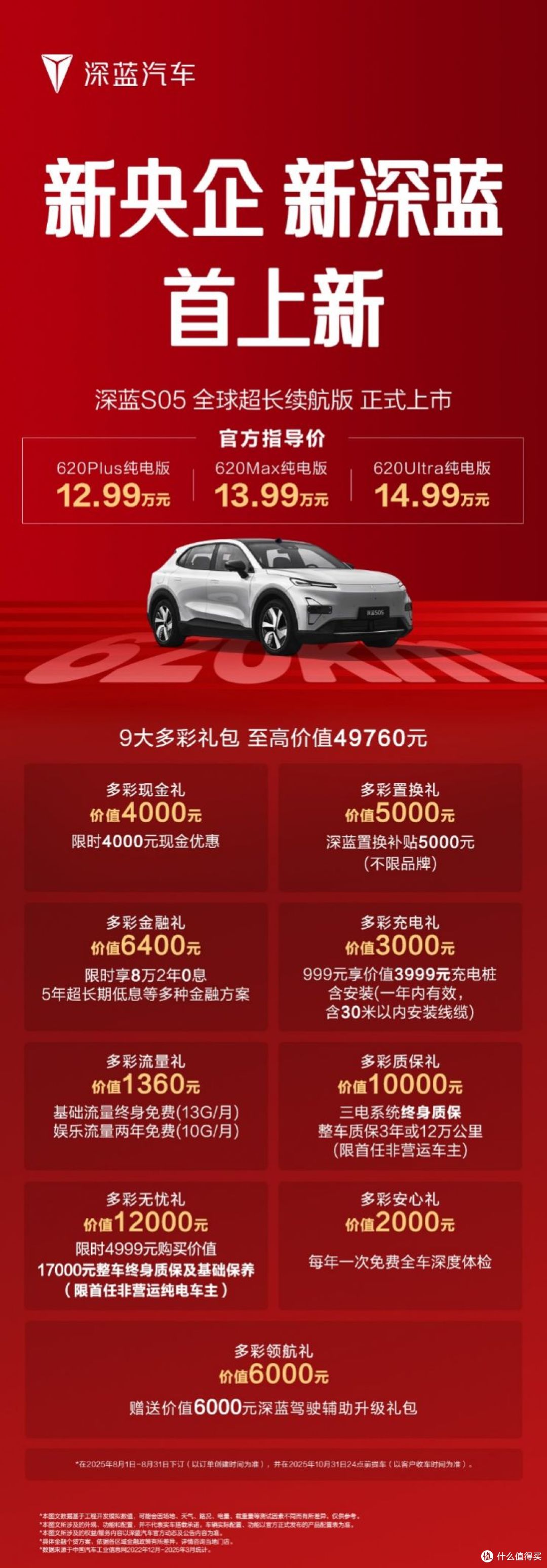 深蓝S05 620km长续航版上市:新央企打造的15万内SUV标杆