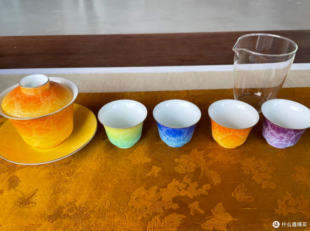 🌸四季入茶席，古韵绽风华 | 古帛扒花粉彩手绘茶具套装