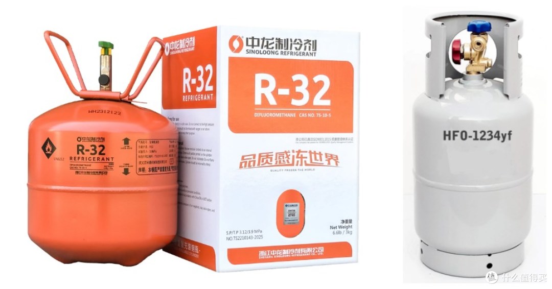R32（GWP=675）和HFO1234YF（GWP<1）