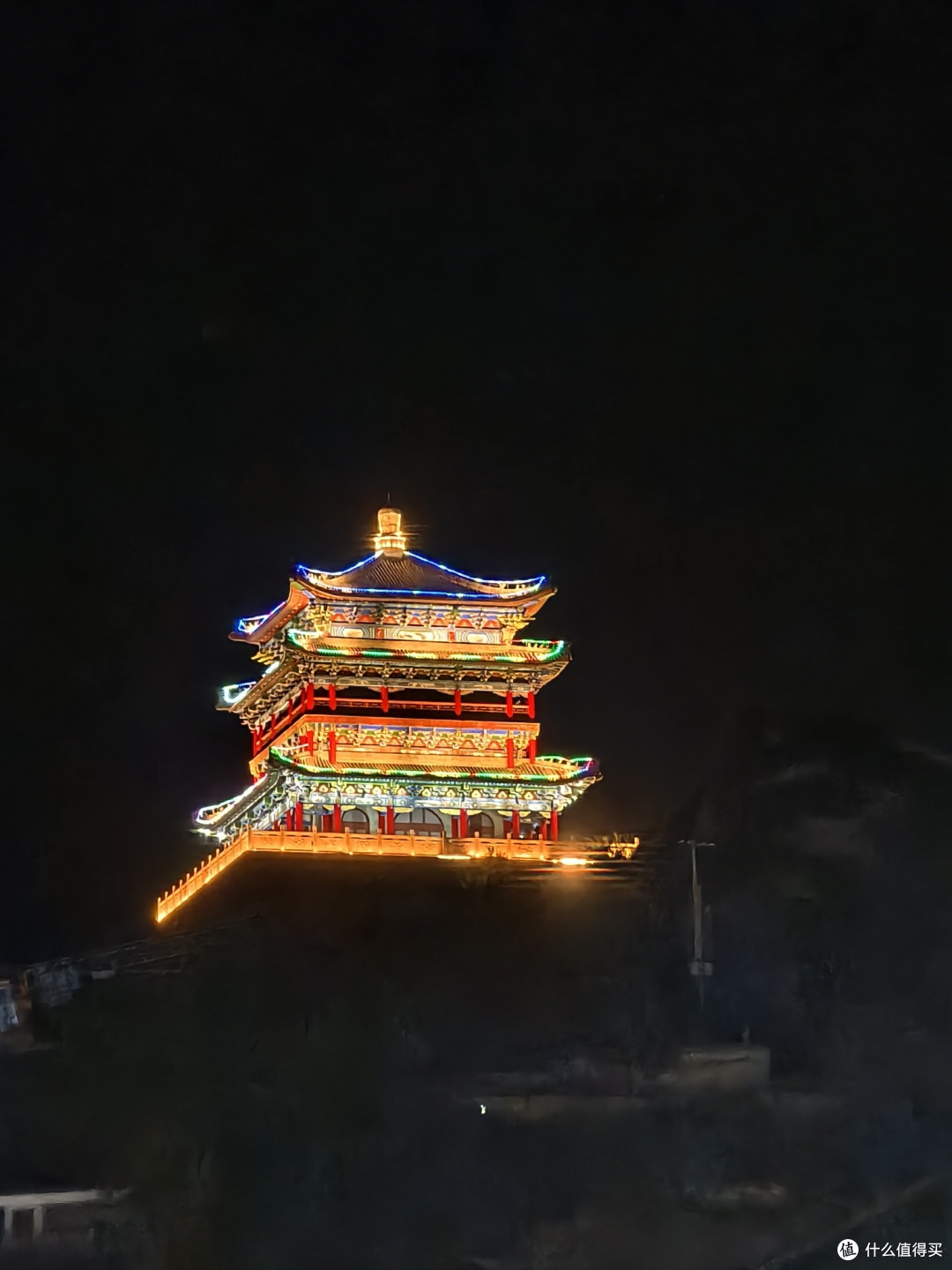 夜幕下的陕北绥德县,清凉的风、绚丽的景