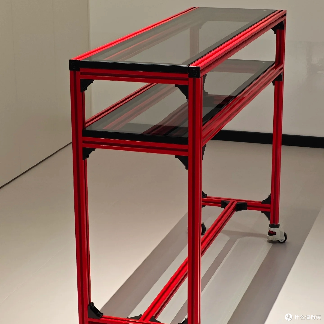 铝型材玻璃面板小边桌diy