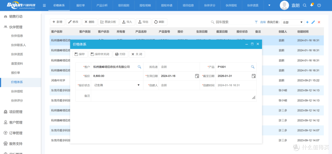 价格体系管理
