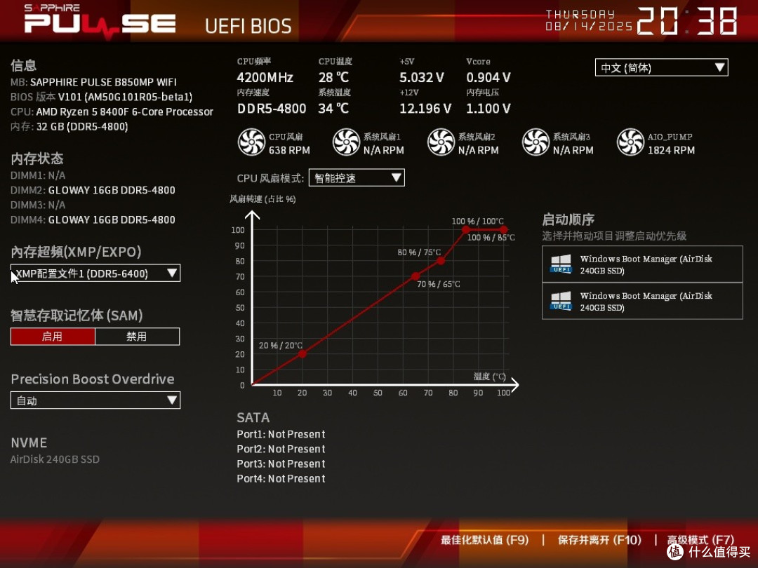 蓝宝石脉动 B850MP BIOS救急记，附新旧版BIOS对比
