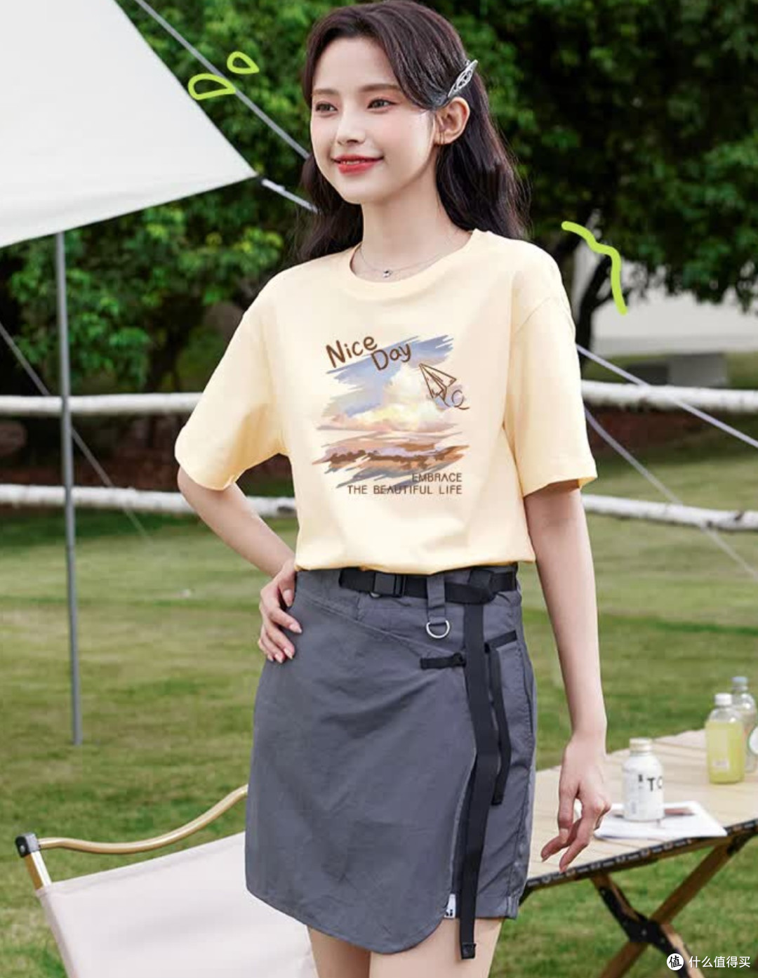 班尼路杏色纯棉短袖:我夏天穿到不想换的通勤T恤