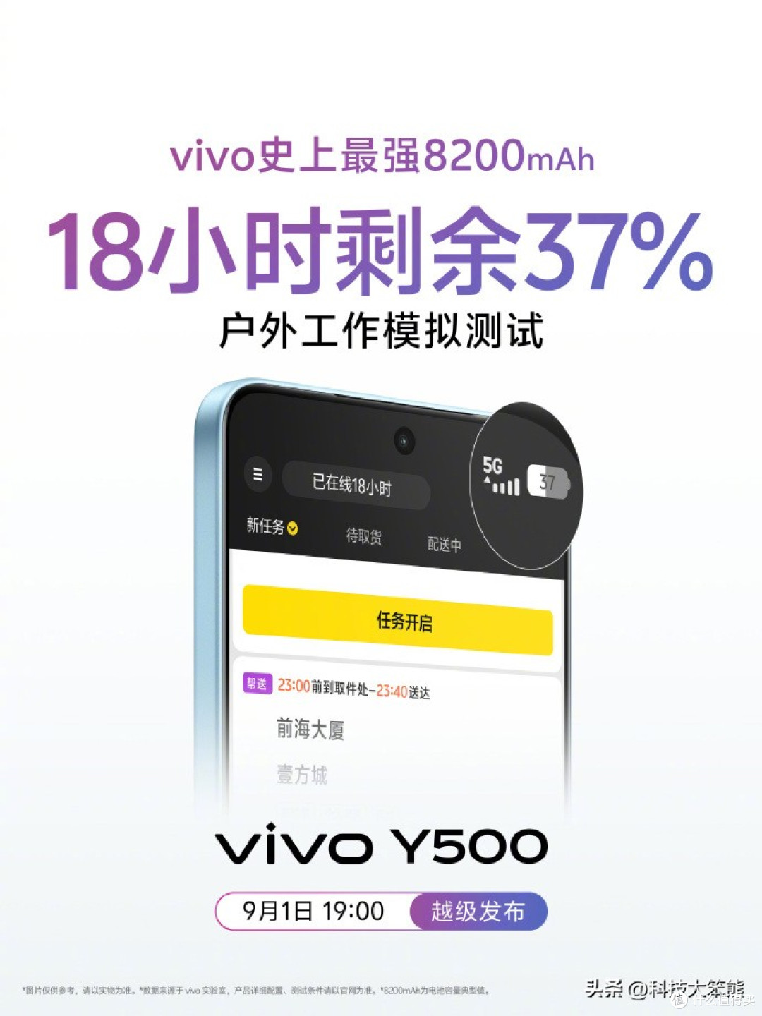 电池容量提升至8200mAh？vivo Y500官宣定档