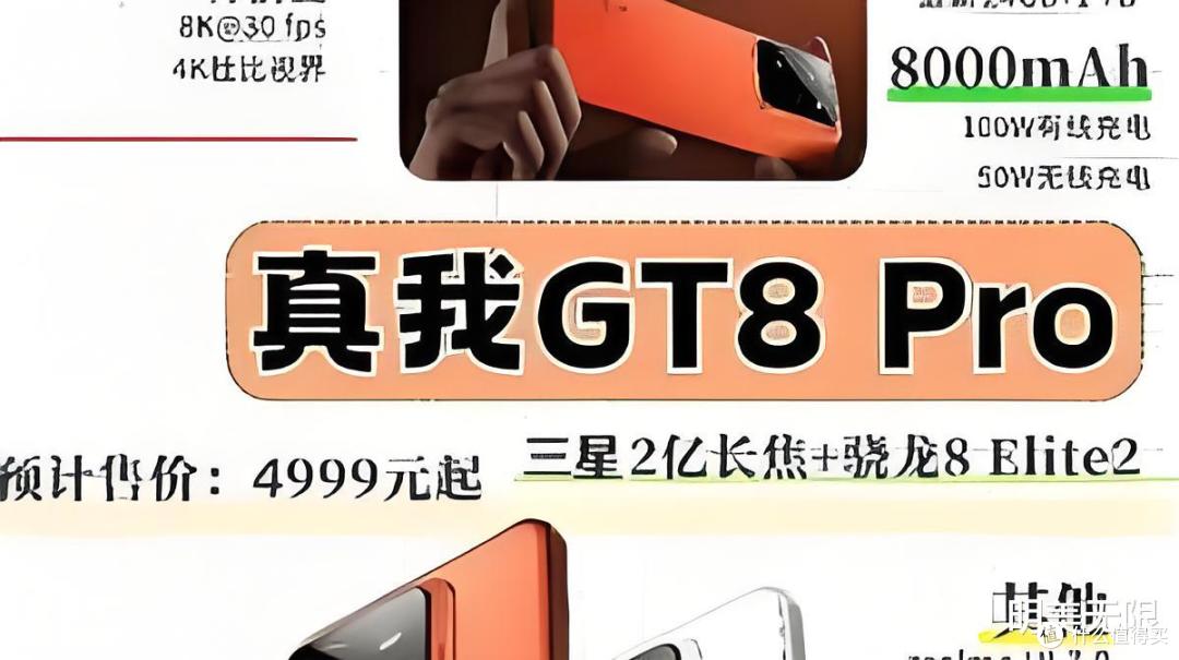真我GT8 Pro十月来袭!骁龙8 Elite 2+2K直屏+2亿潜望长焦!