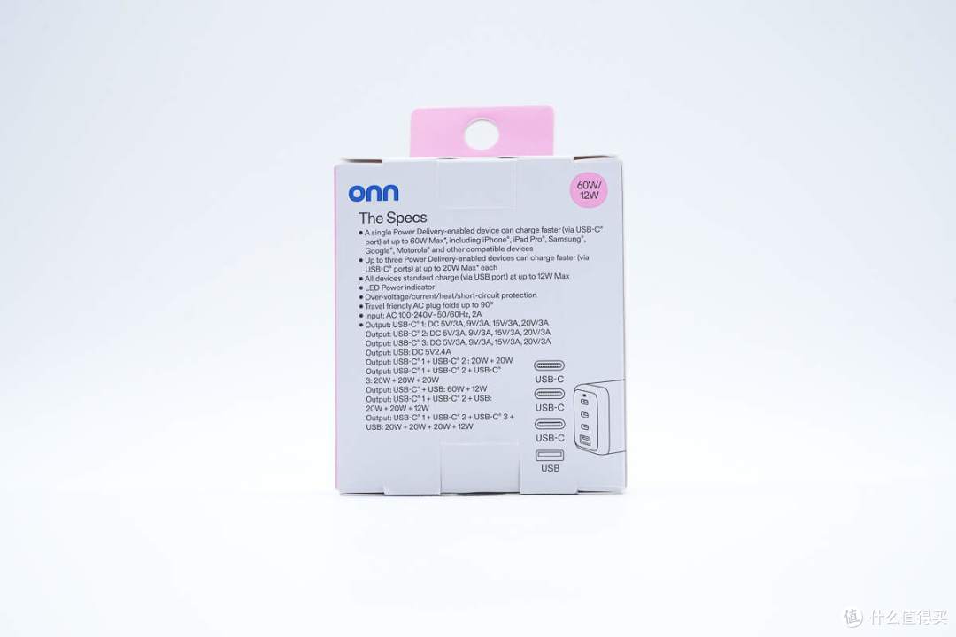 配备3C1A四个快充接口,沃尔玛onn. 72W多口氮化镓充电器拆解