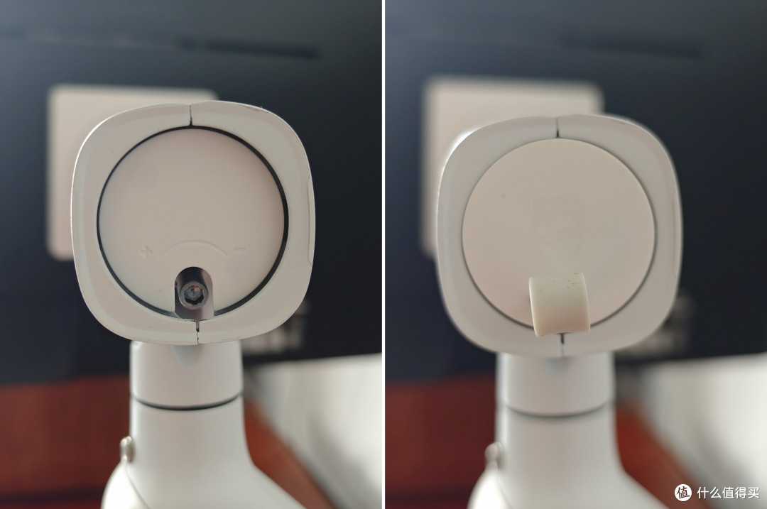 白色的飞利浦显示器支架和黑色的飞利浦显示器真是绝配!